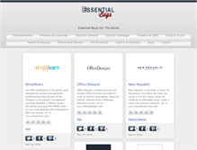 Tablet Screenshot of essentialbuys.net